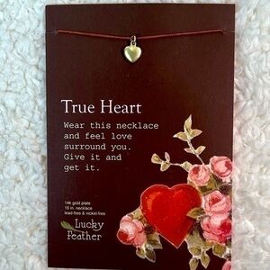 Lucky Feather "True Heart" Giving Necklace